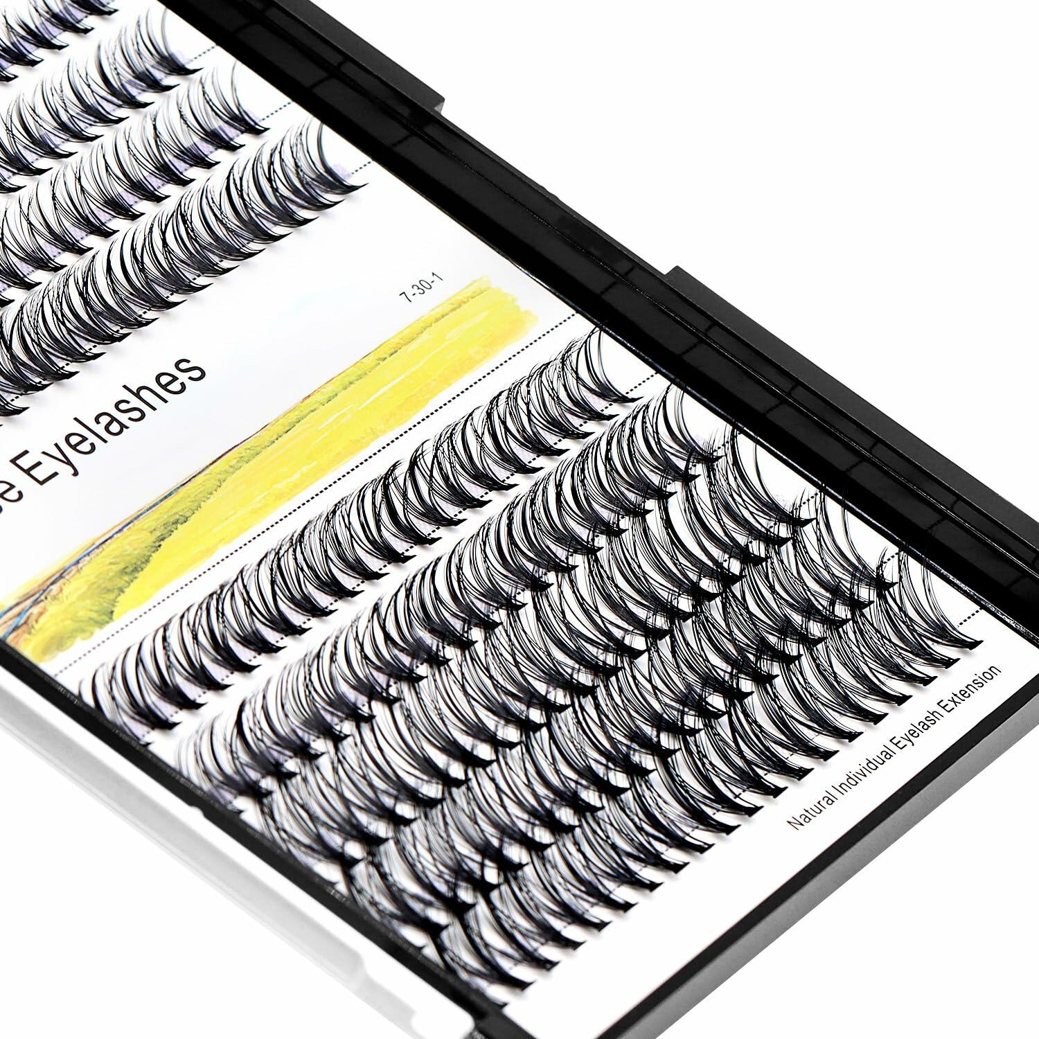 Hannahool Large Tray 200Pcs 0.07mm Mixed 9-11-13-15mm 3D Volume Eyelashes