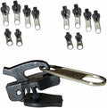 WsjiaboFux 6Pcs Black Zip Puller Zipper Repair Kit Replacement Fasteners