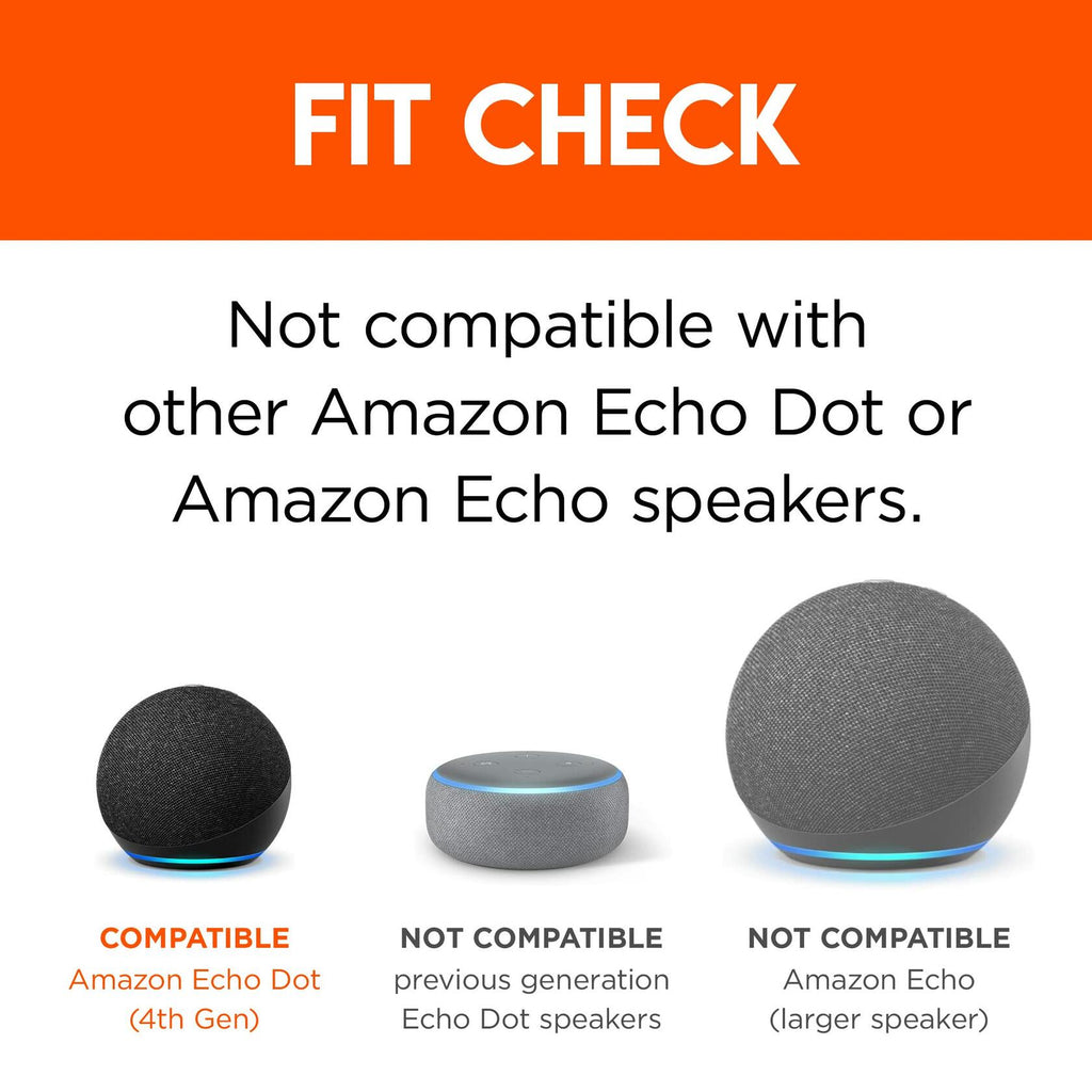 ECHOGEAR Made For Amazon Outlet Hanger for Echo Dot 4th Gen Black