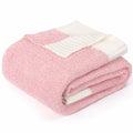 MACEVIA Valentines Day Knit Throw Blanket Heather Pink 50x60