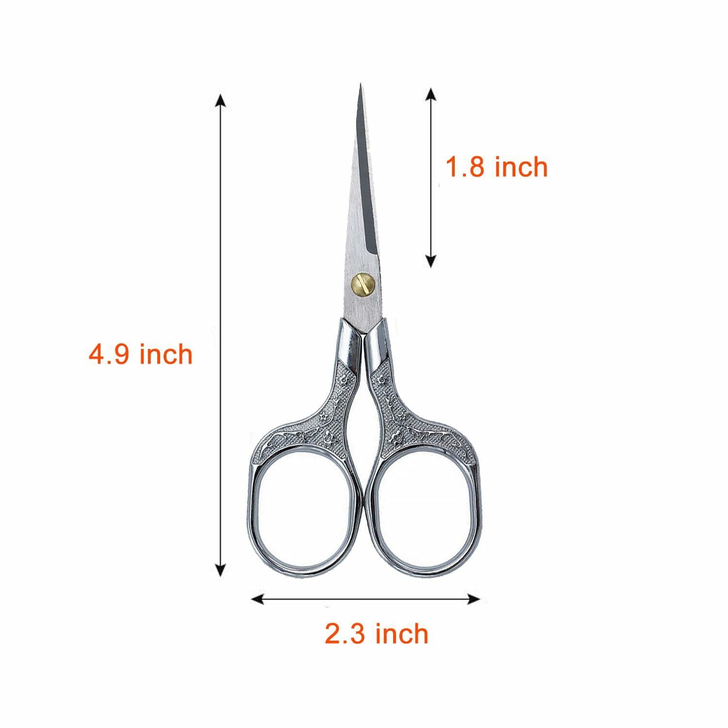 ABAJI Mini Scissors Stainless Steel Blade Metal Handle 2 Pack Office Craft