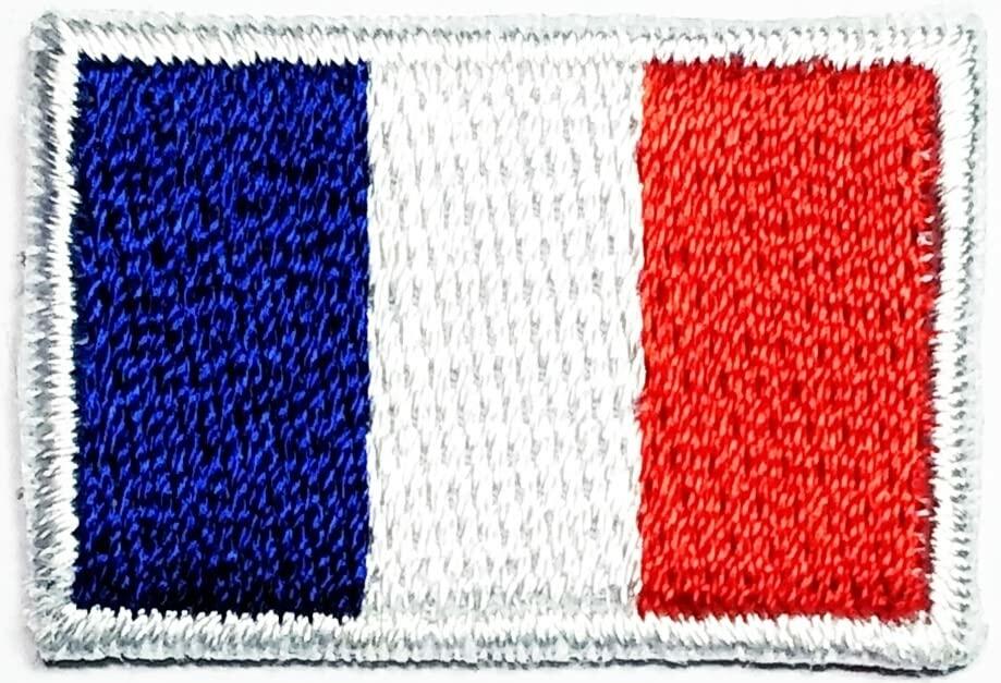 Truly Mini France Flag Embroidered Patch Sew On Applique 0.6x1.1 Inch