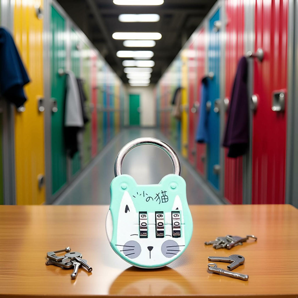 WsjiaboFux Green 3-Digit Combination Padlock Stainless Steel High Strength