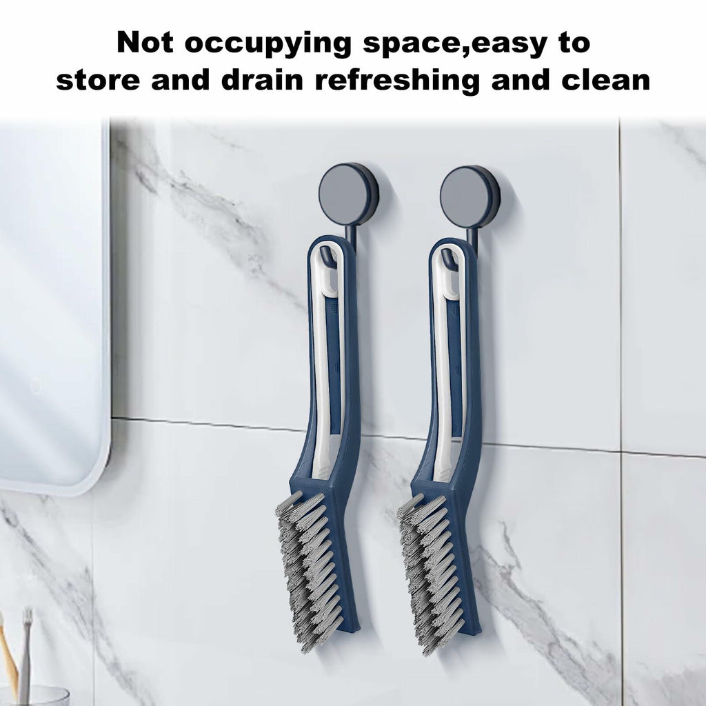 COIYINGJAUNEI Hard Bristle Stiff Cleaning Brush 2 pcs Blue White ABS