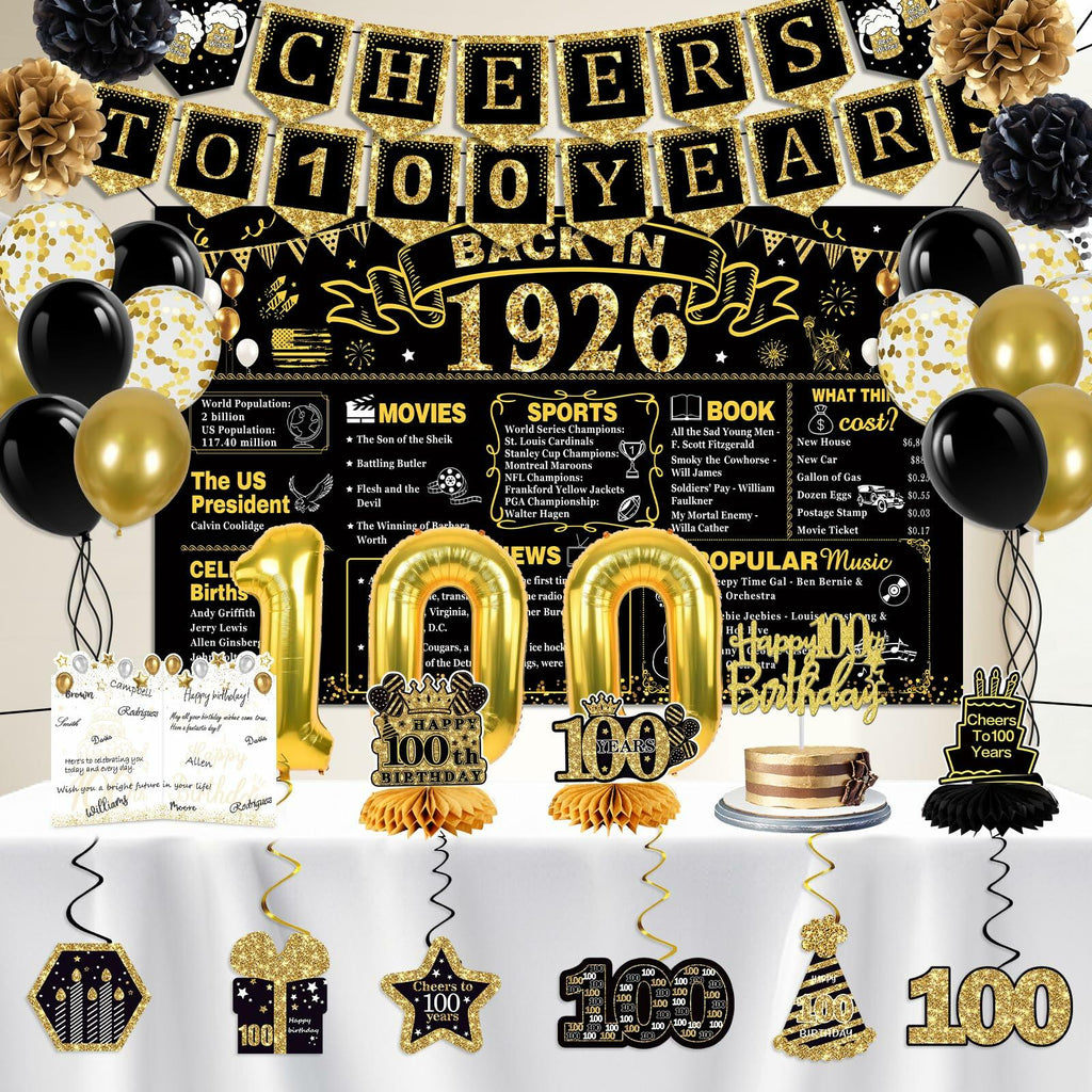 Juesly 50th Birthday Decorations 24PCS Rose Gold Banner Balloons Honeycomb