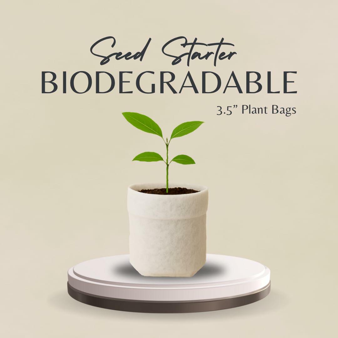 Eden Reclaimed 15-Pack Biodegradable 3.5" Plant Grow Bags with Labels