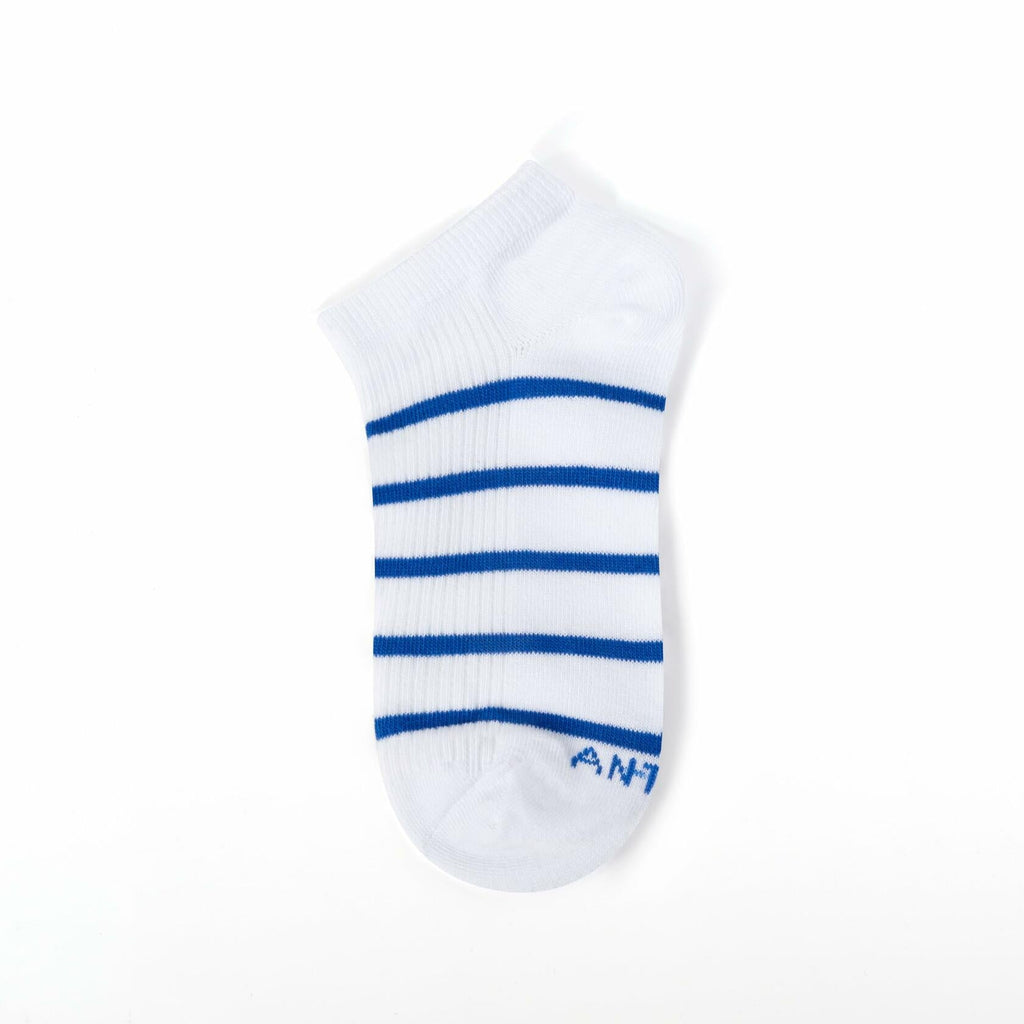 ANT21T Athletic Ankle Socks Low Cut Gray White Black Blue 4 Pairs