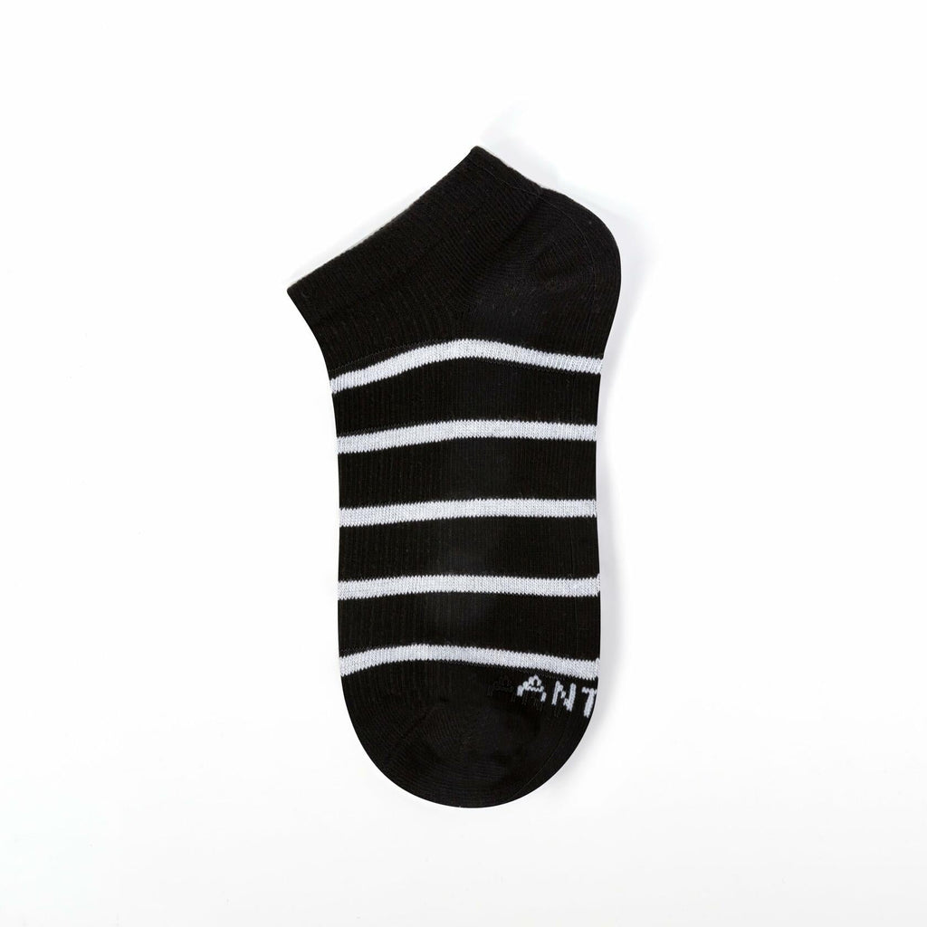 ANT21T Athletic Ankle Socks Low Cut Gray White Black Blue 4 Pairs