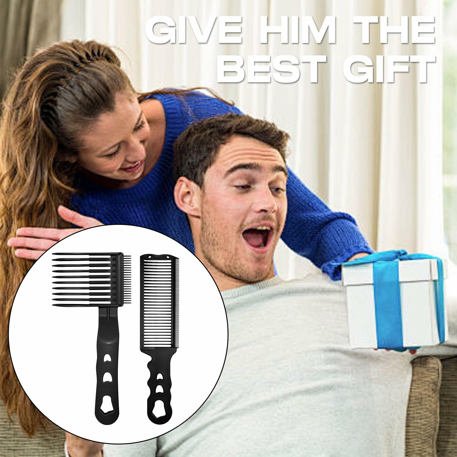 Generic 2Pack Blend Friend Professional Barber Hair Fade Comb White