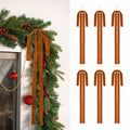 Tilirex 6 Pack Long Velvet Christmas Bows 23.5x15.5in Light Brown