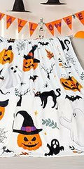 Tupmnbry Halloween Pumpkin Ghost Cat Throw Blanket Flannel 50x60