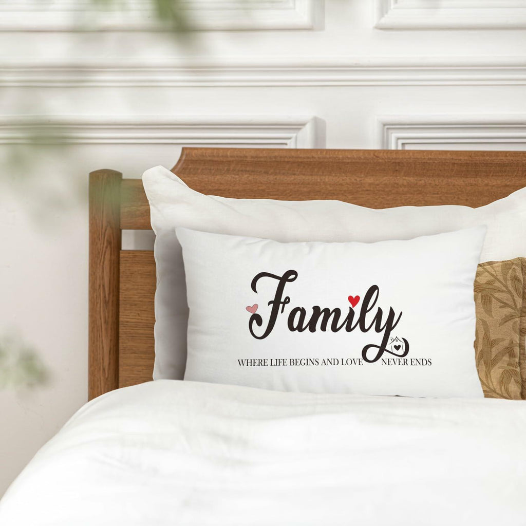 Fihjm Family Throw Pillow Cover 12x20 Beige Farmhouse Home Decor 24 Pack