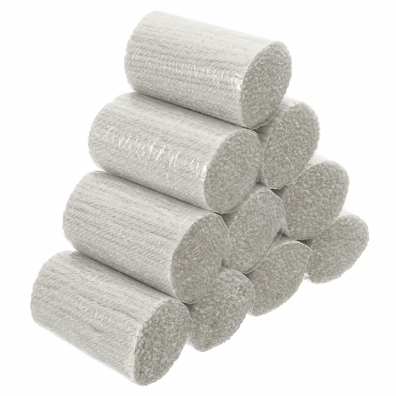 PATIKIL 10 Rolls Latch Hook Yarn Precut Rug Kit Light Grey