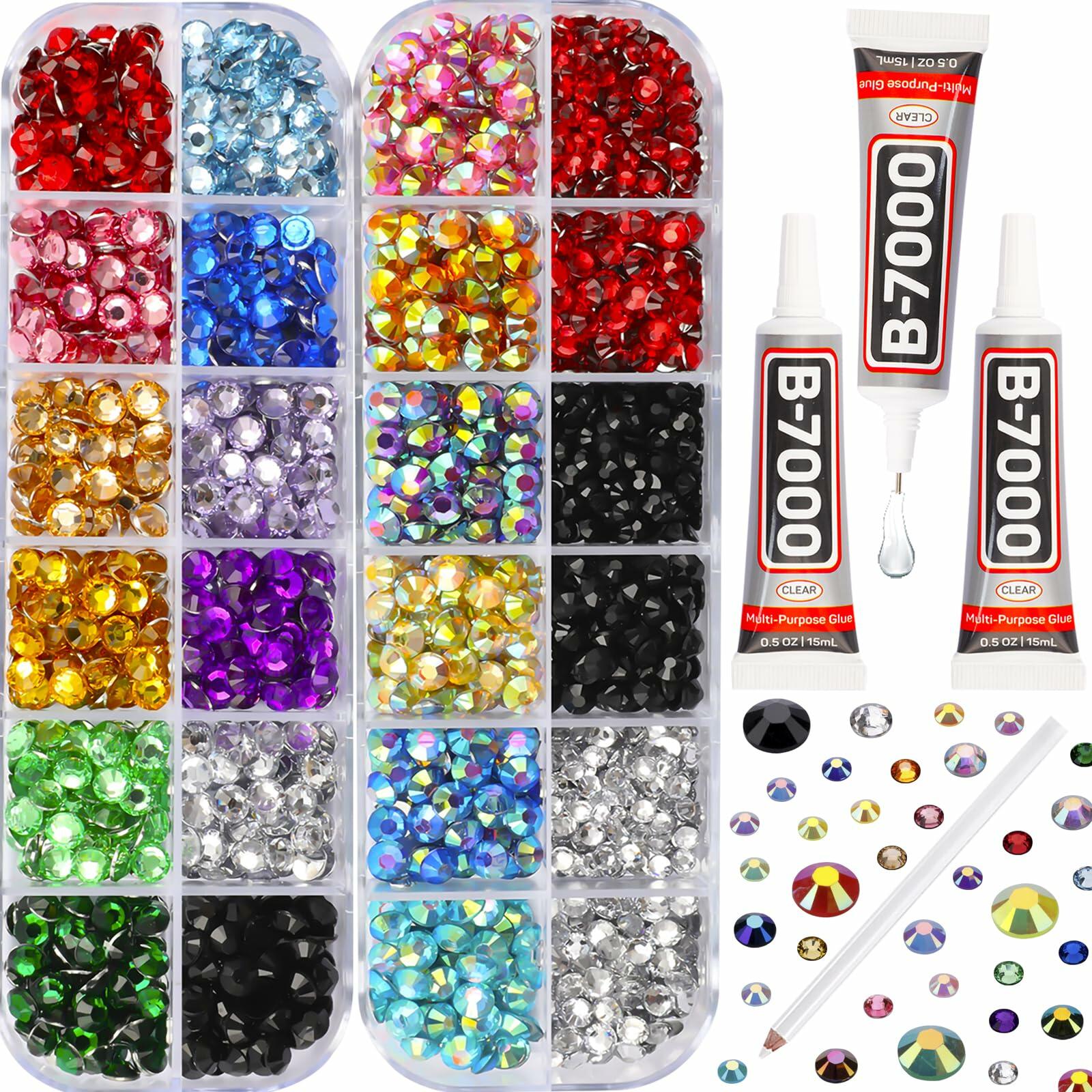 Worthofbest 11000Pcs Red 2-5mm Flatback Resin Rhinestones for Crafting