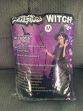 Poshetion Light-Up Witch Costume Dress Hat Broom Size M Child Medium