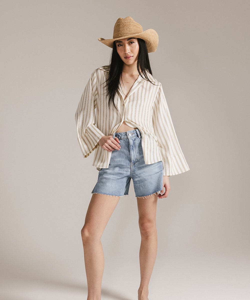 Sombrero de vaquero de paja plegable Ames