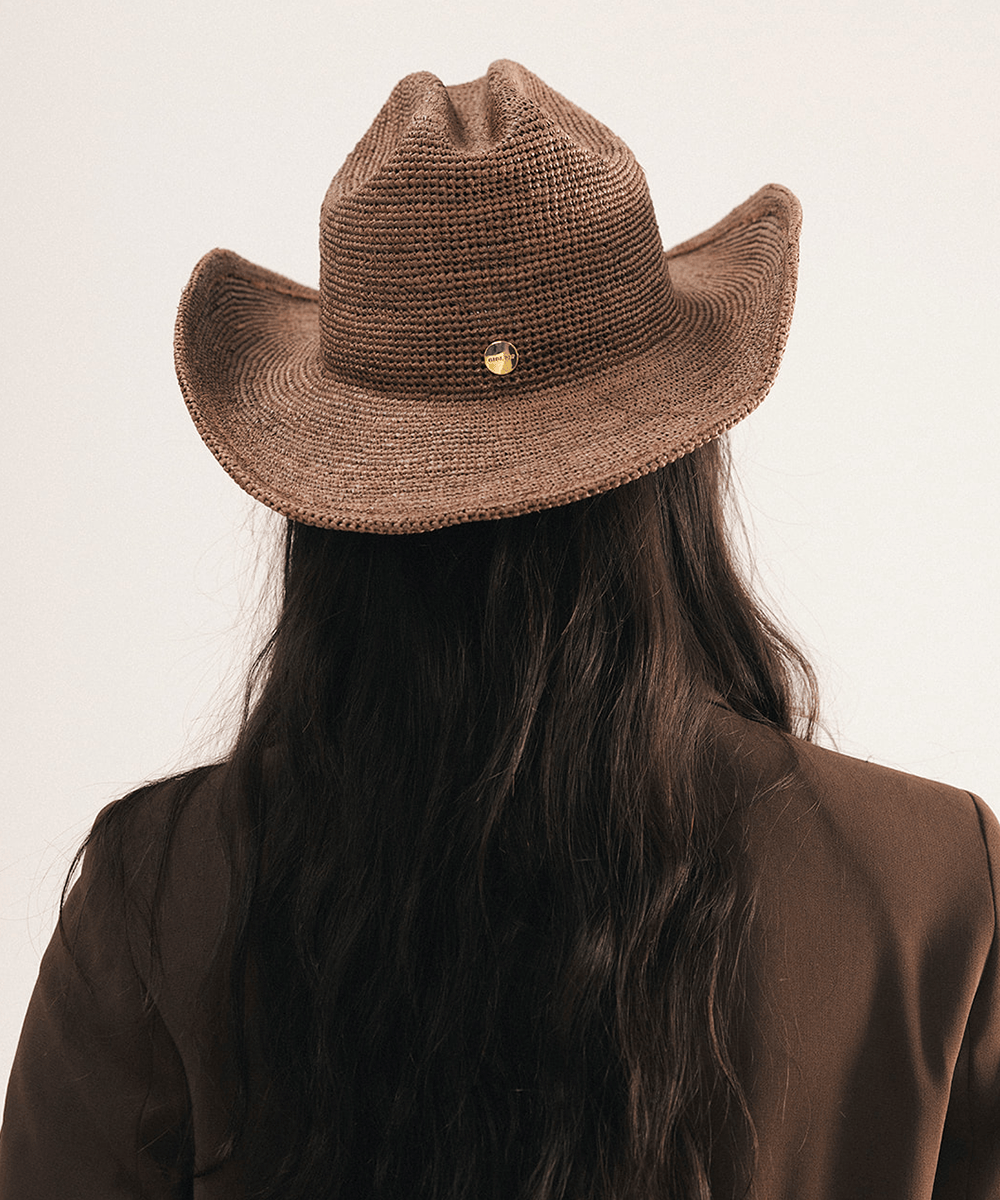 Sombrero de vaquero de paja plegable Ames