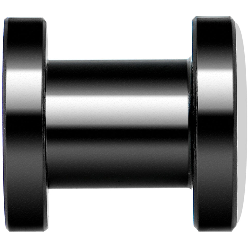 Full Color Tiger Eyes Black Anodized Screw Fit Plug Set 2G