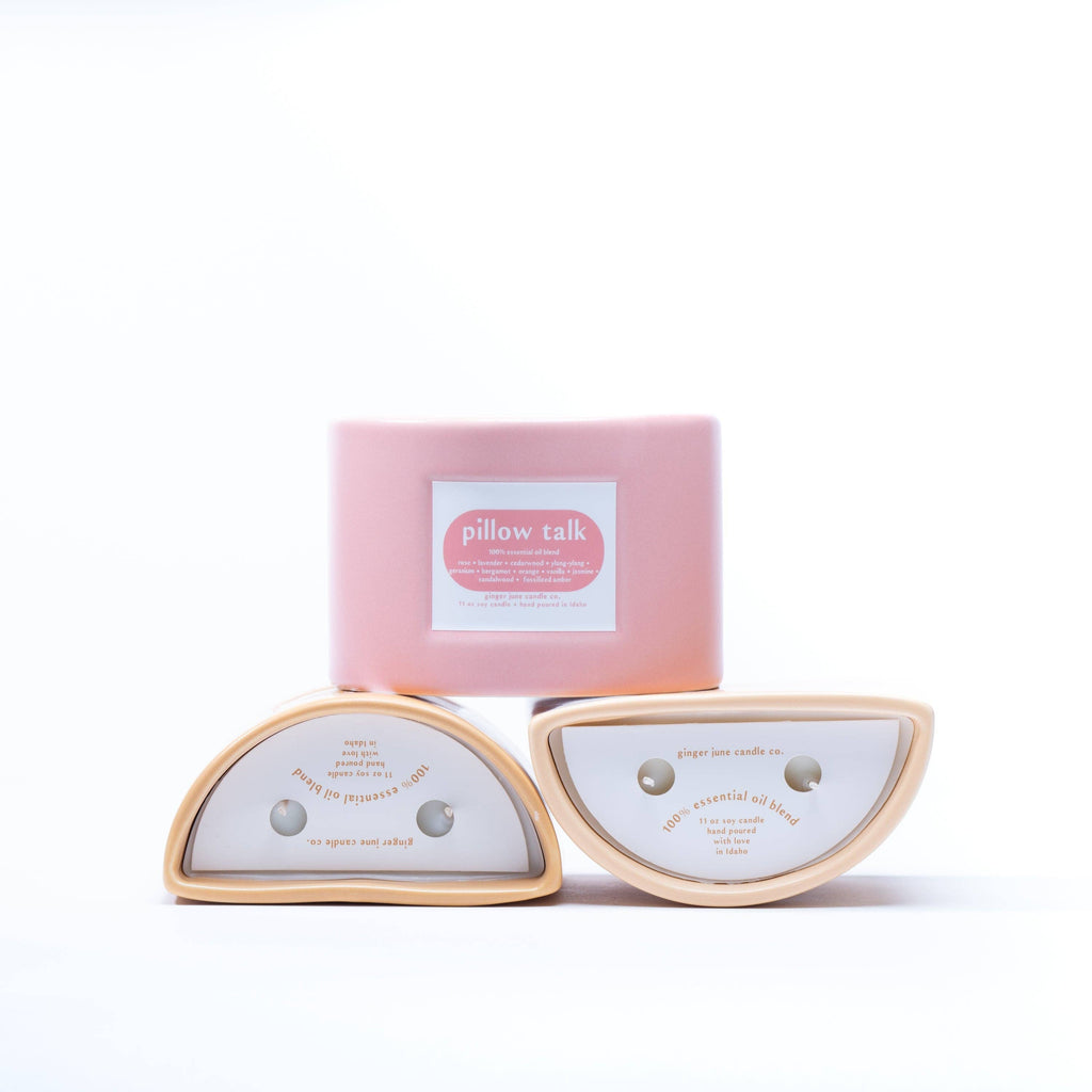 Half moon candle | 11 oz | 100% essential oil