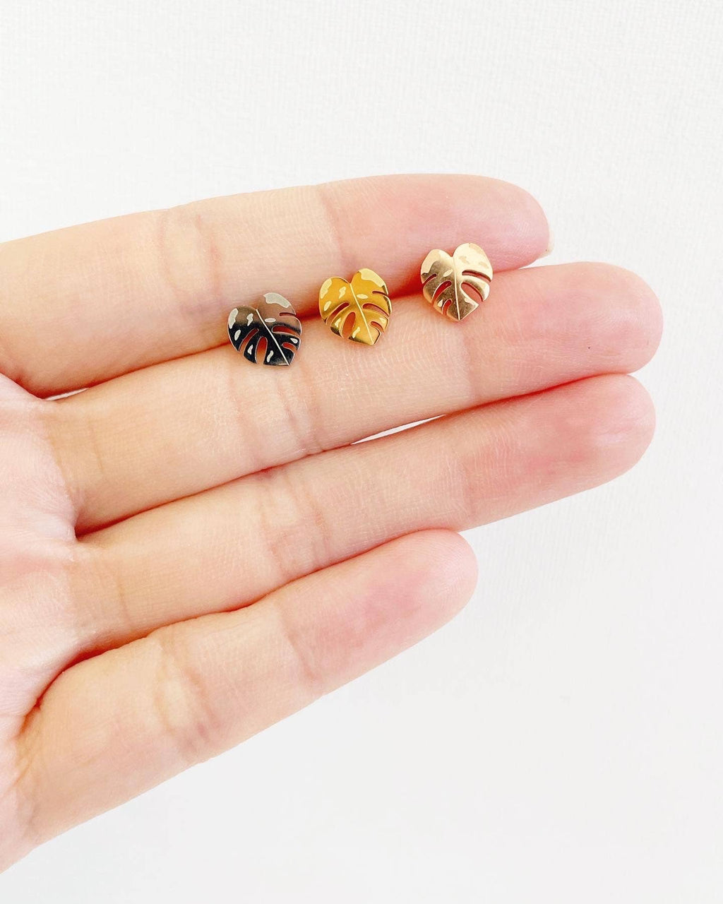 Monstera Albo & Thai Constellation Plant Studs